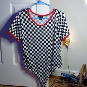 X- L checkered bodysuit🔥